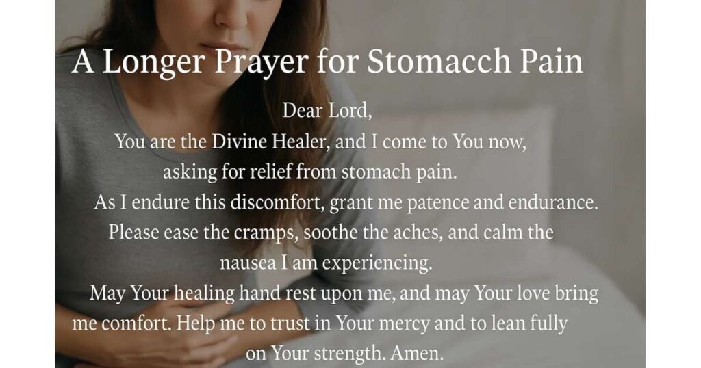 A Longer Prayer for Stomach Pain