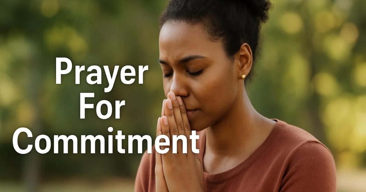 Prayer Of Commitment