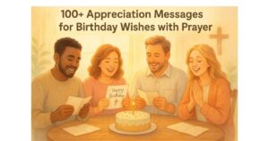 Christian birthday celebration with heartfelt messages and prayers