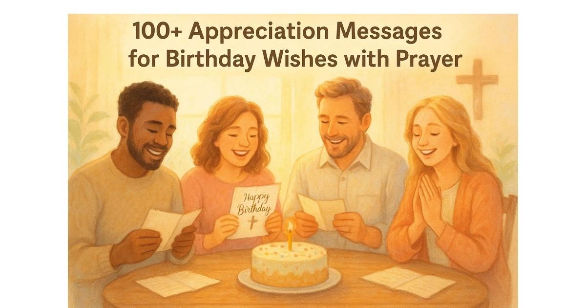 Christian birthday celebration with heartfelt messages and prayers