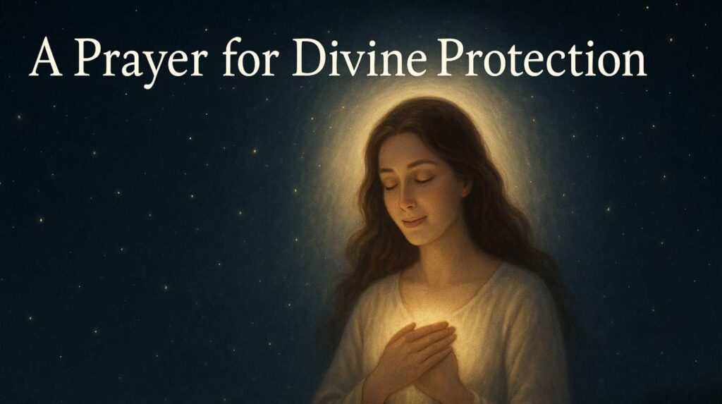 Peaceful sleep prayer for my wife at night with divine protection and calm atmosphere.