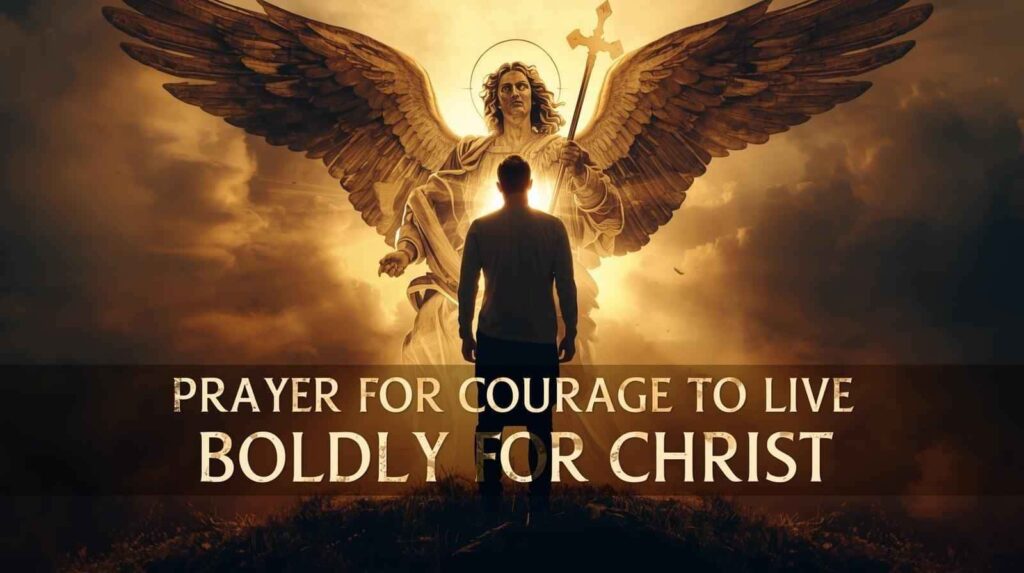 St Michael giving courage to live boldly for Christ, spiritual protection and faith.