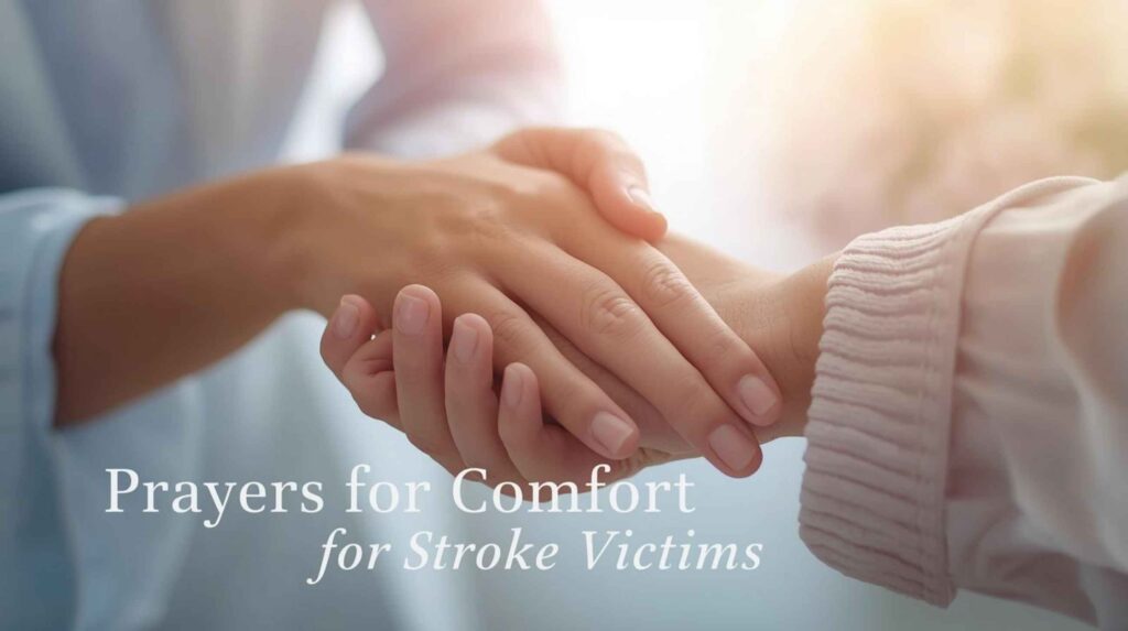 Caregiver holding hand representing comfort for stroke victims
