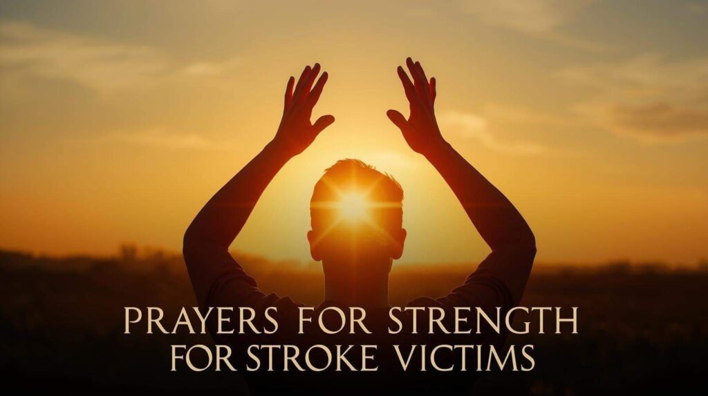 Person raising hands towards sunlight representing strength for stroke victims