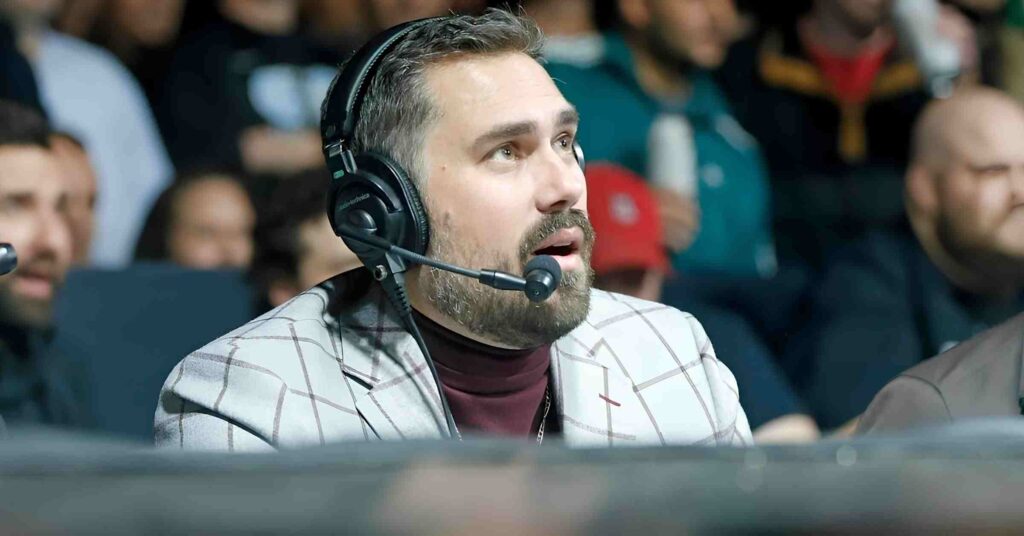 Dan Katz Big Cat at Barstool Sports Studio with Stephanie Maloney Katz connection reflecting her behind the scenes support and private family life